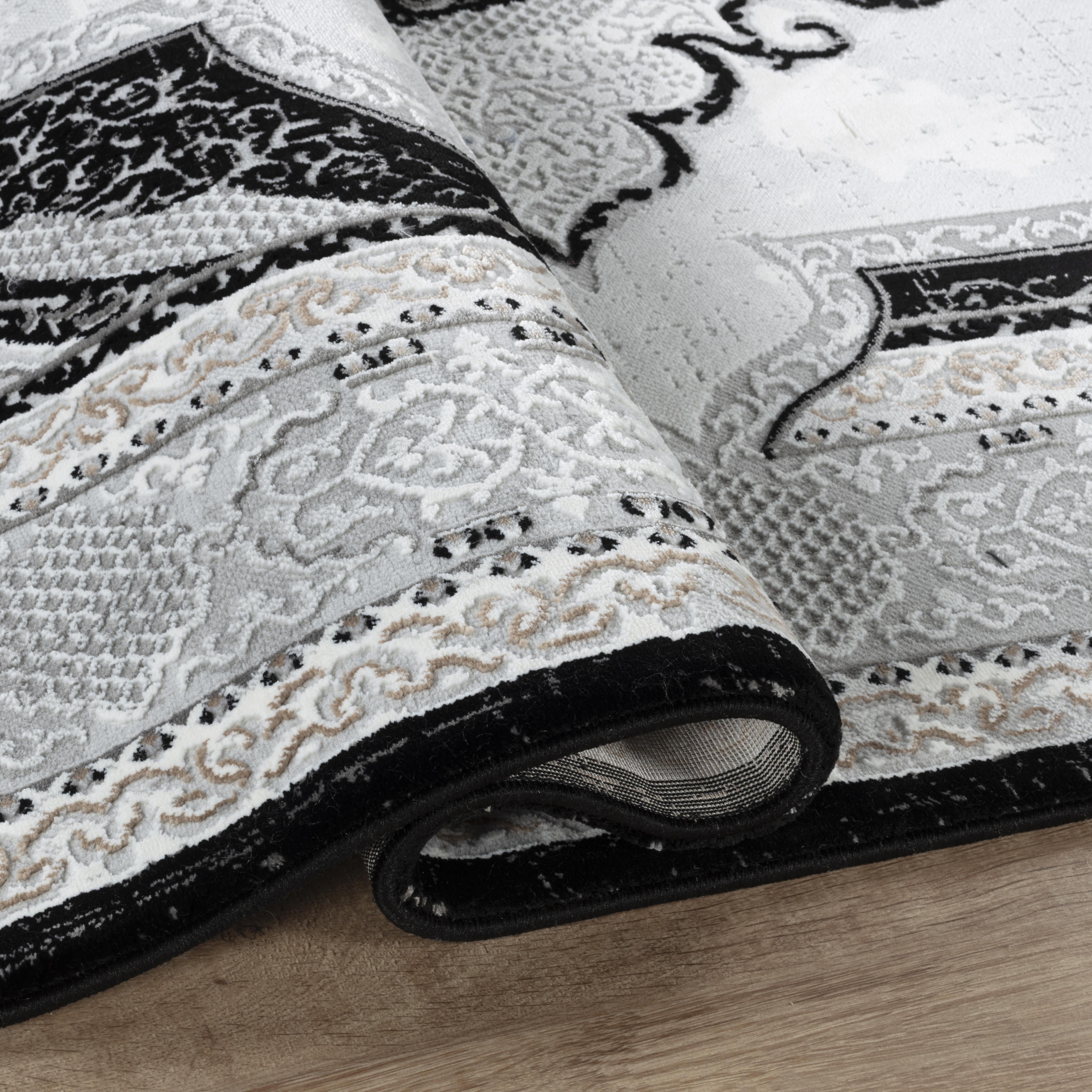 Merry MR226A Area Rug Grey/Black