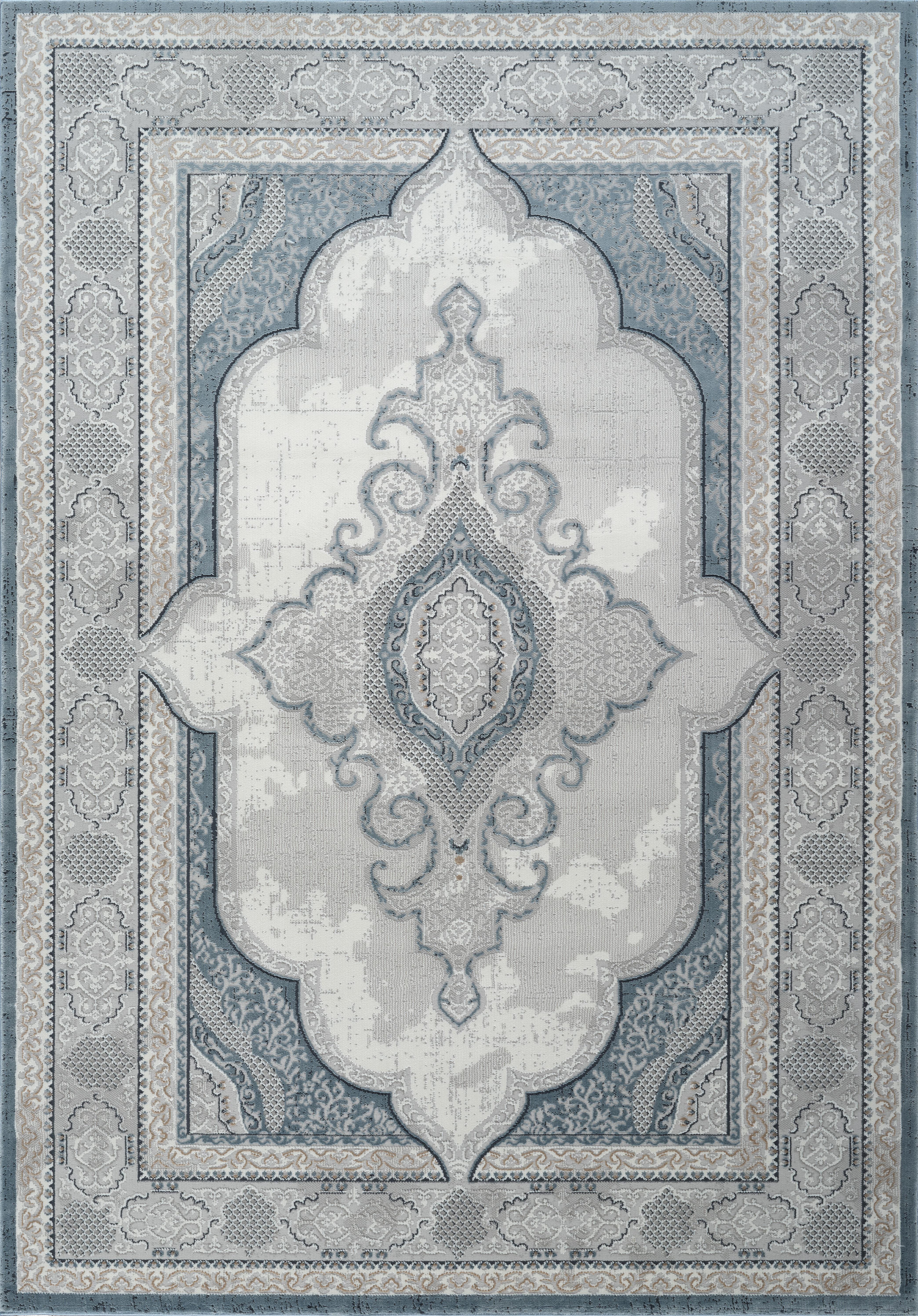 Merry MR226A Area Rug Grey/Navy