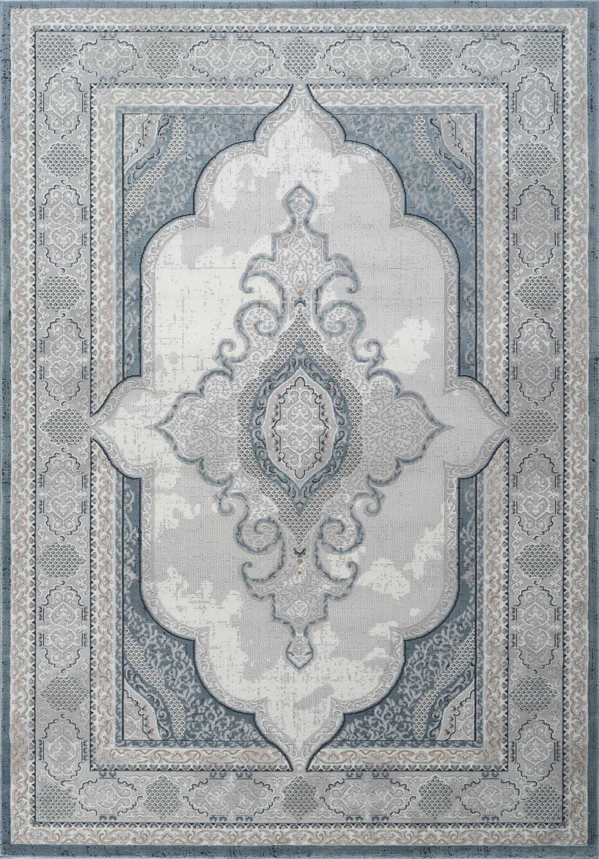 Merry MR226A Area Rug Grey/Navy