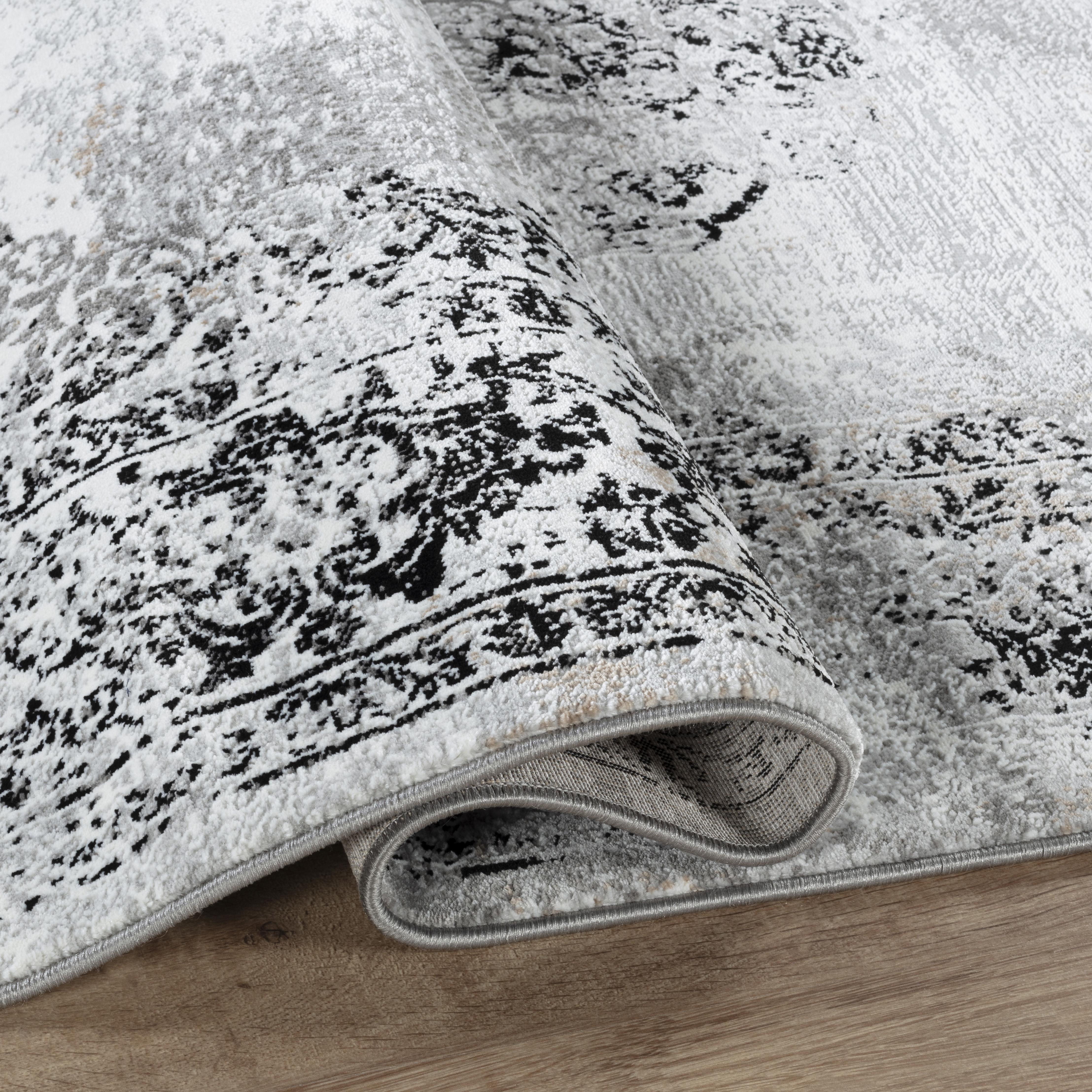 Merry MR252A Area Rug Grey/Black