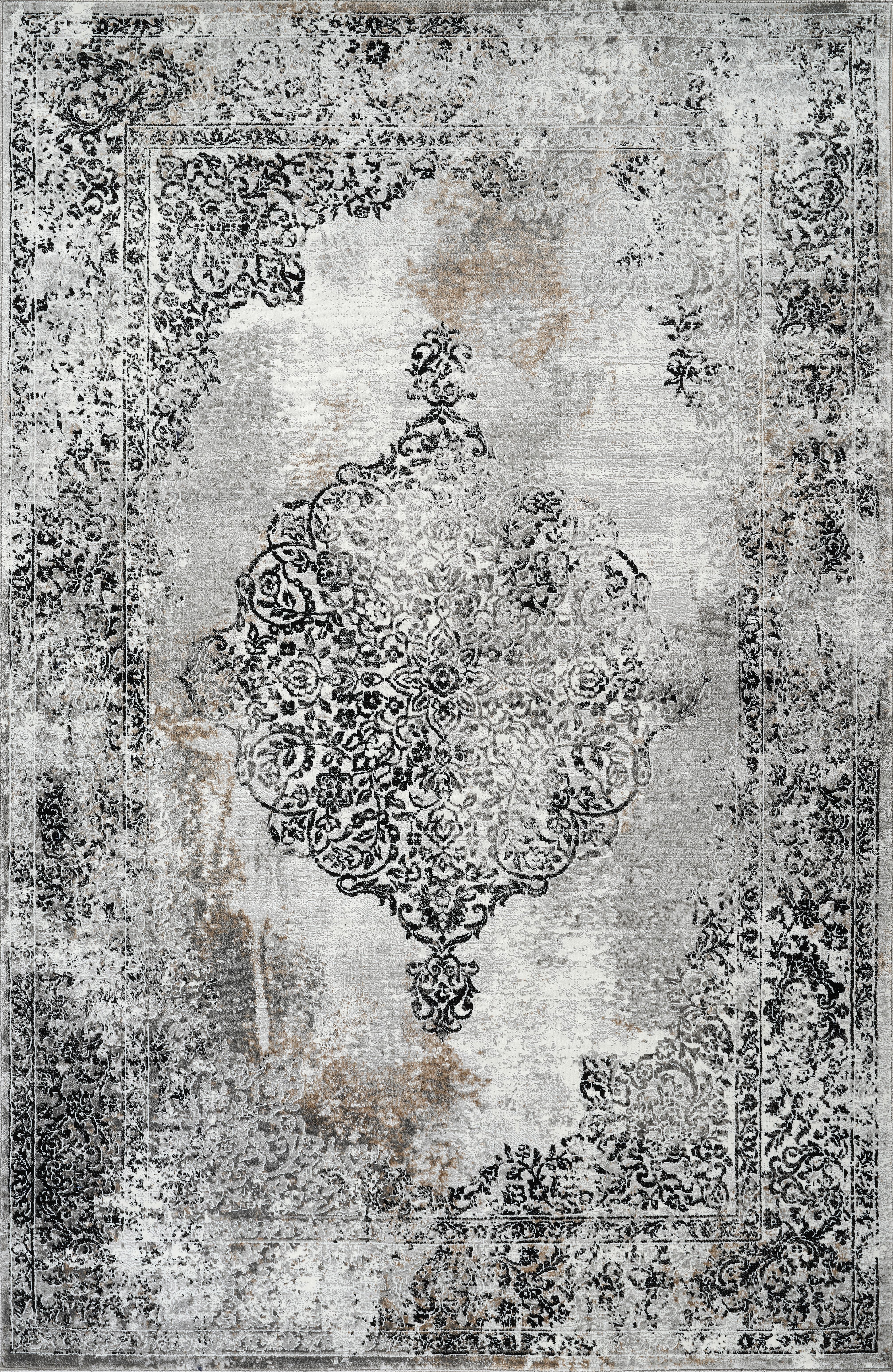 Merry MR252A Area Rug Grey/Black