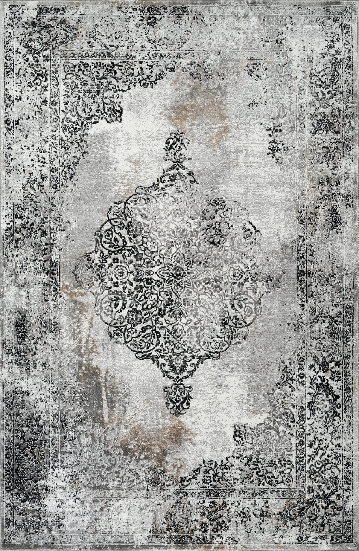 Merry MR252A Area Rug Grey/Black