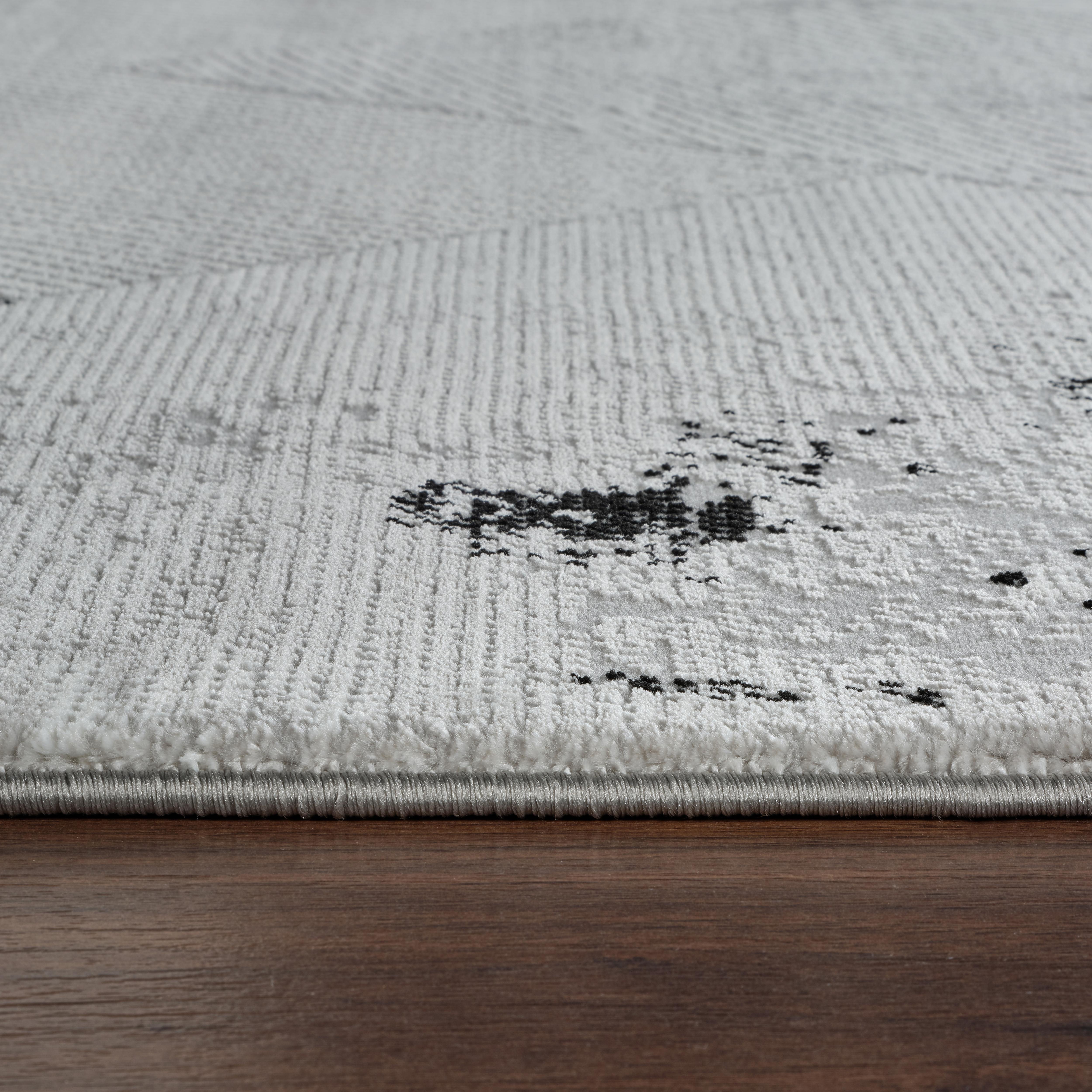 Merry MR393 Area Rug Grey Black
