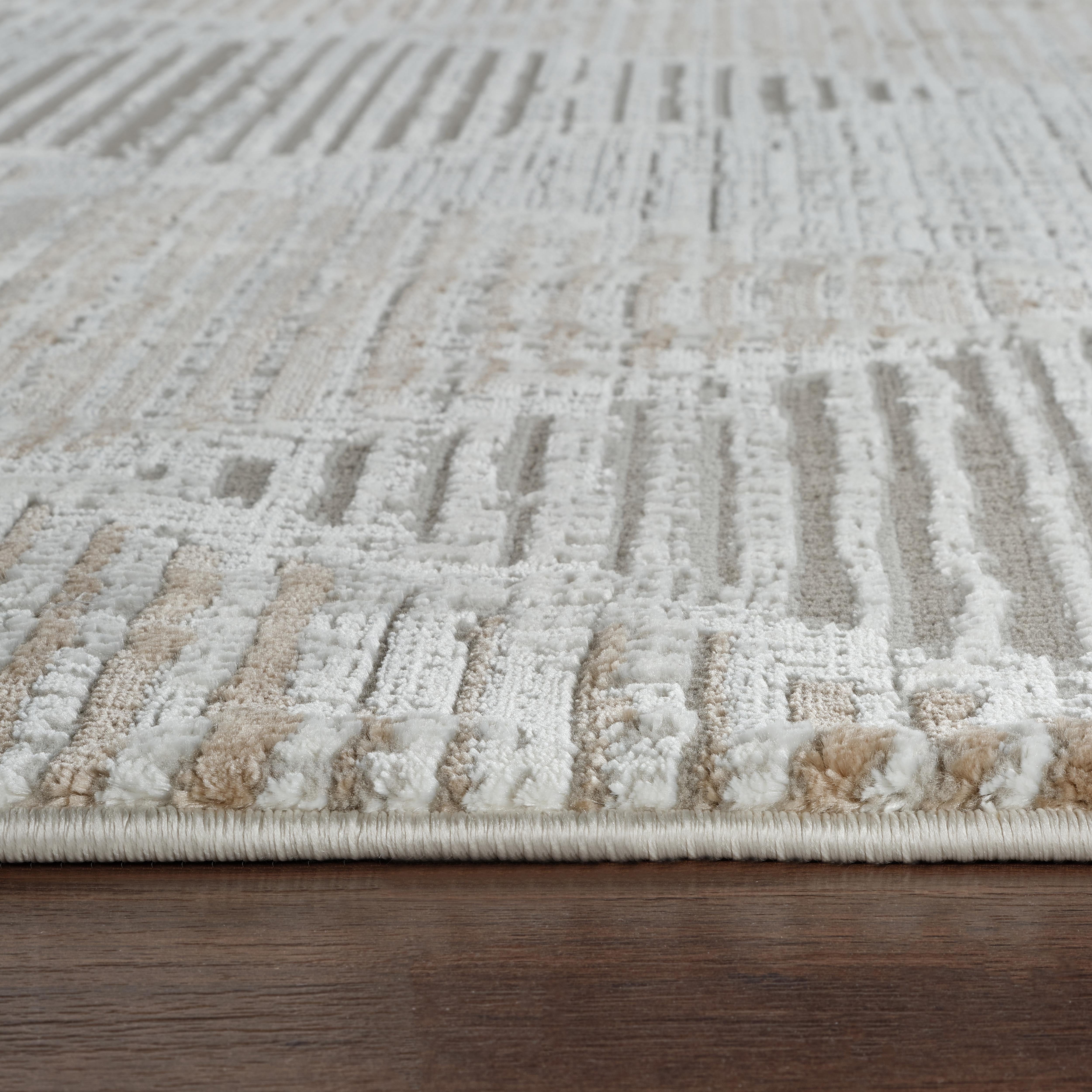 Merry MR445 Area Rug Cream Brown