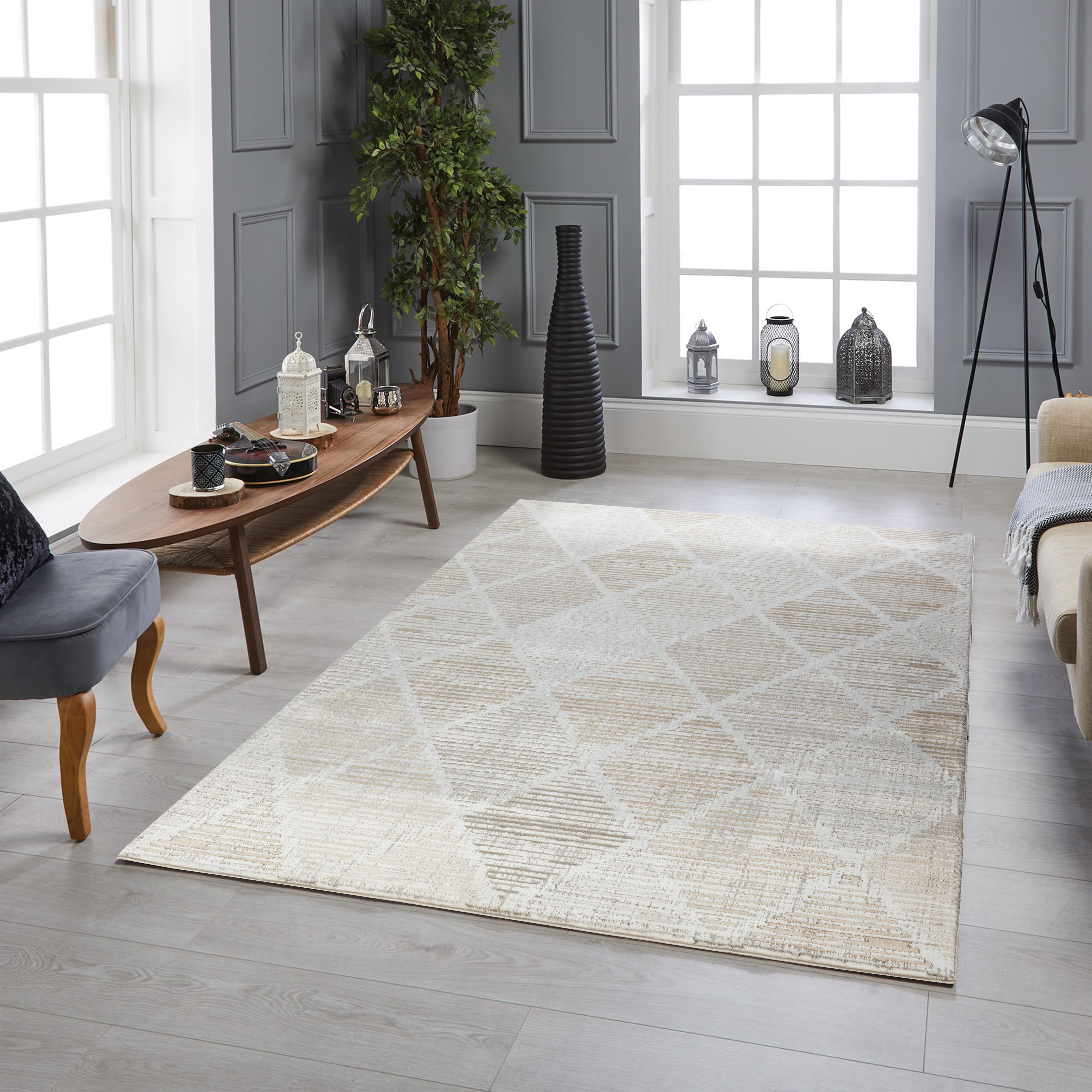 Merry MR445 Area Rug Cream Gold