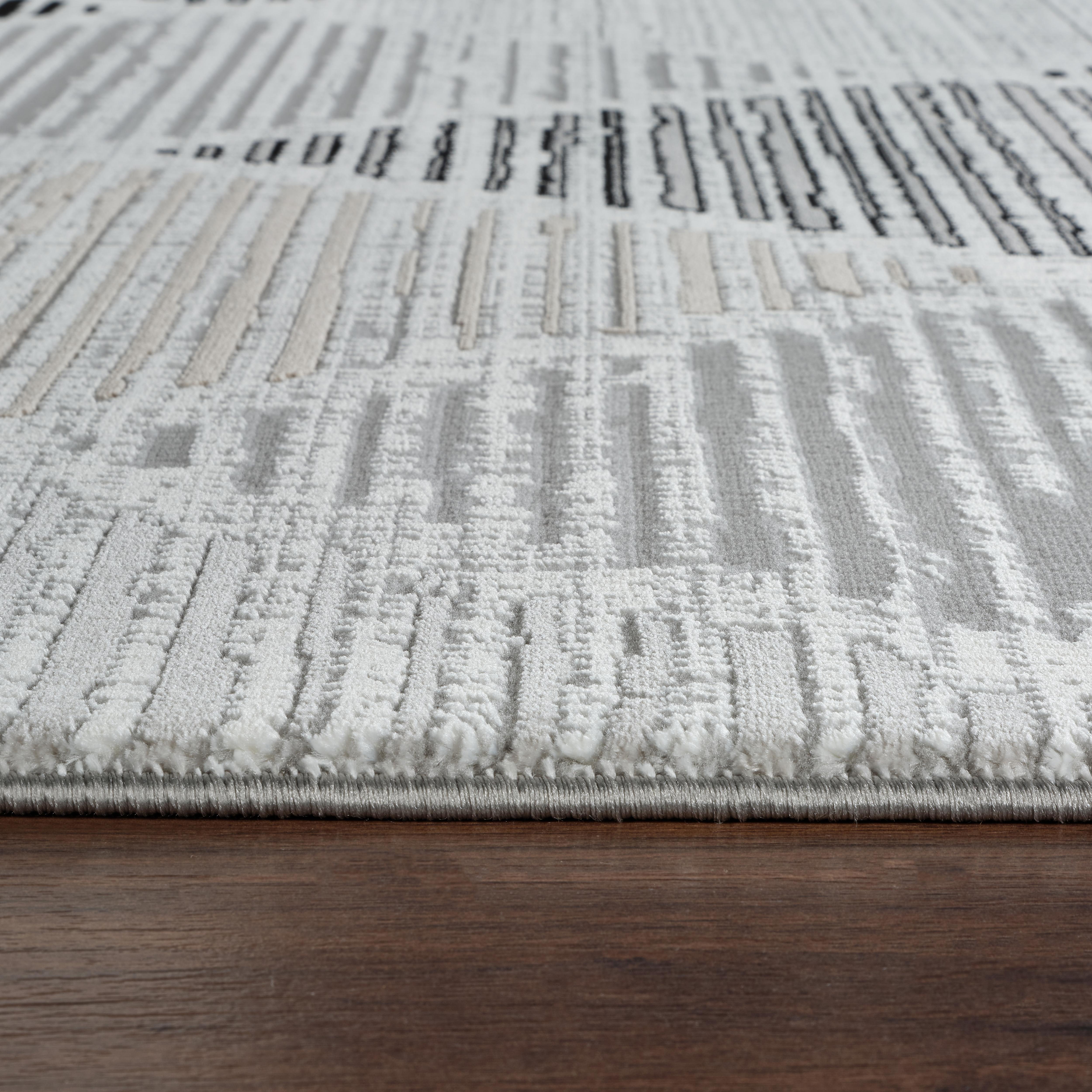 Modern Geometric Harlequin Diamond Grey & Black Area Rug, Runner & Round Rug – MR445 Grey Black