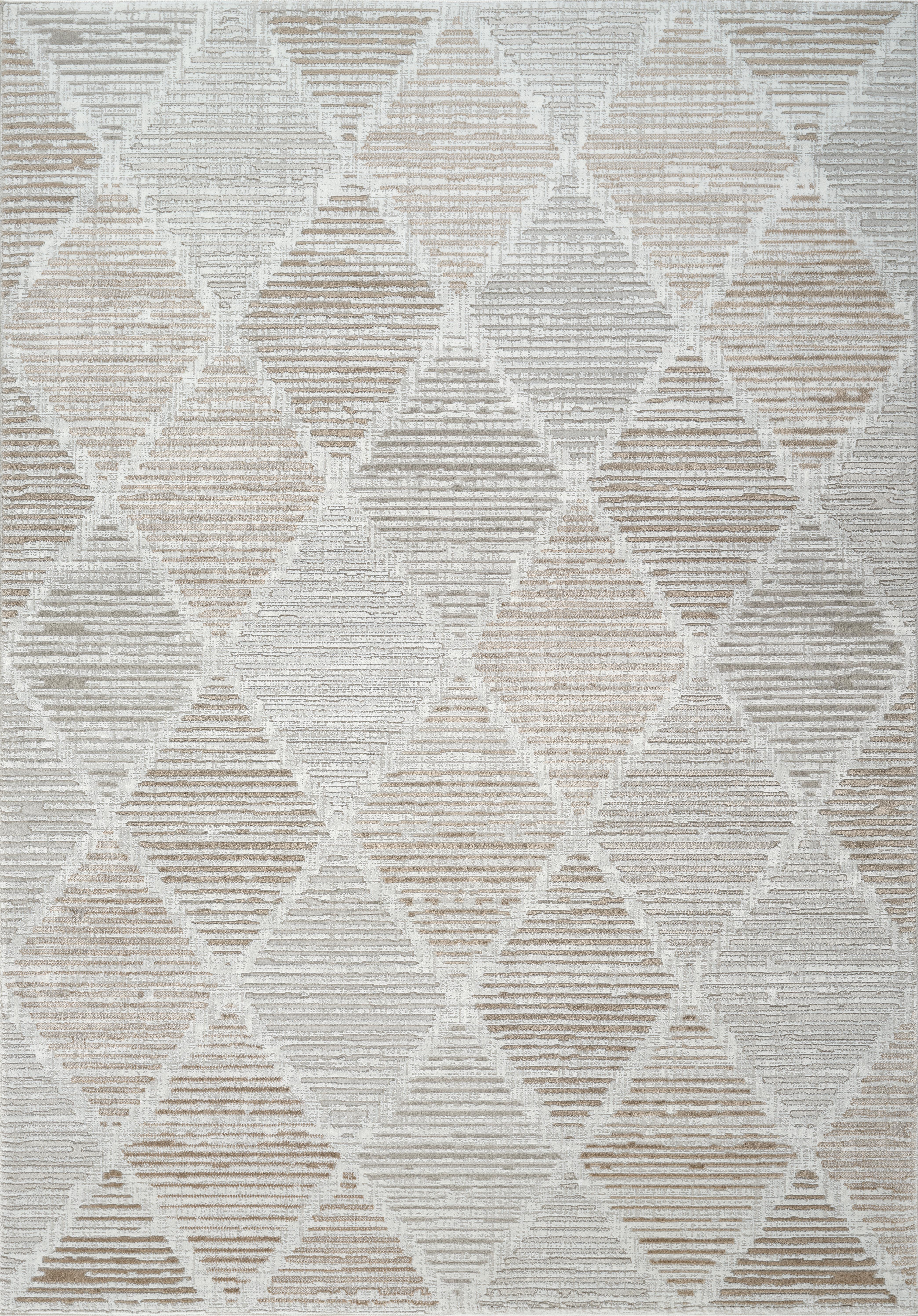Merry MR445 Area Rug Cream Brown