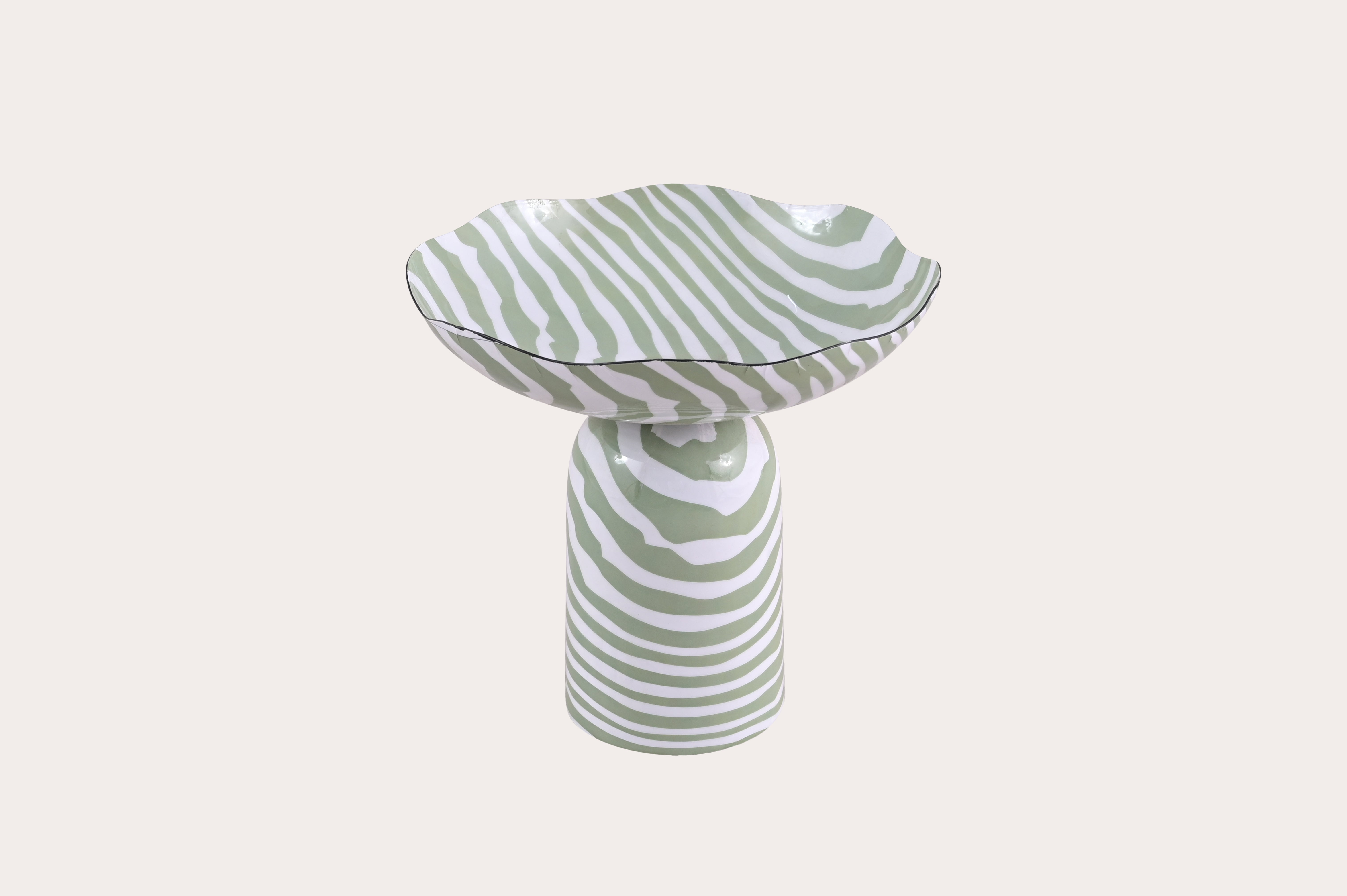 Decorative Striped  Bowl | Sculptural Décor