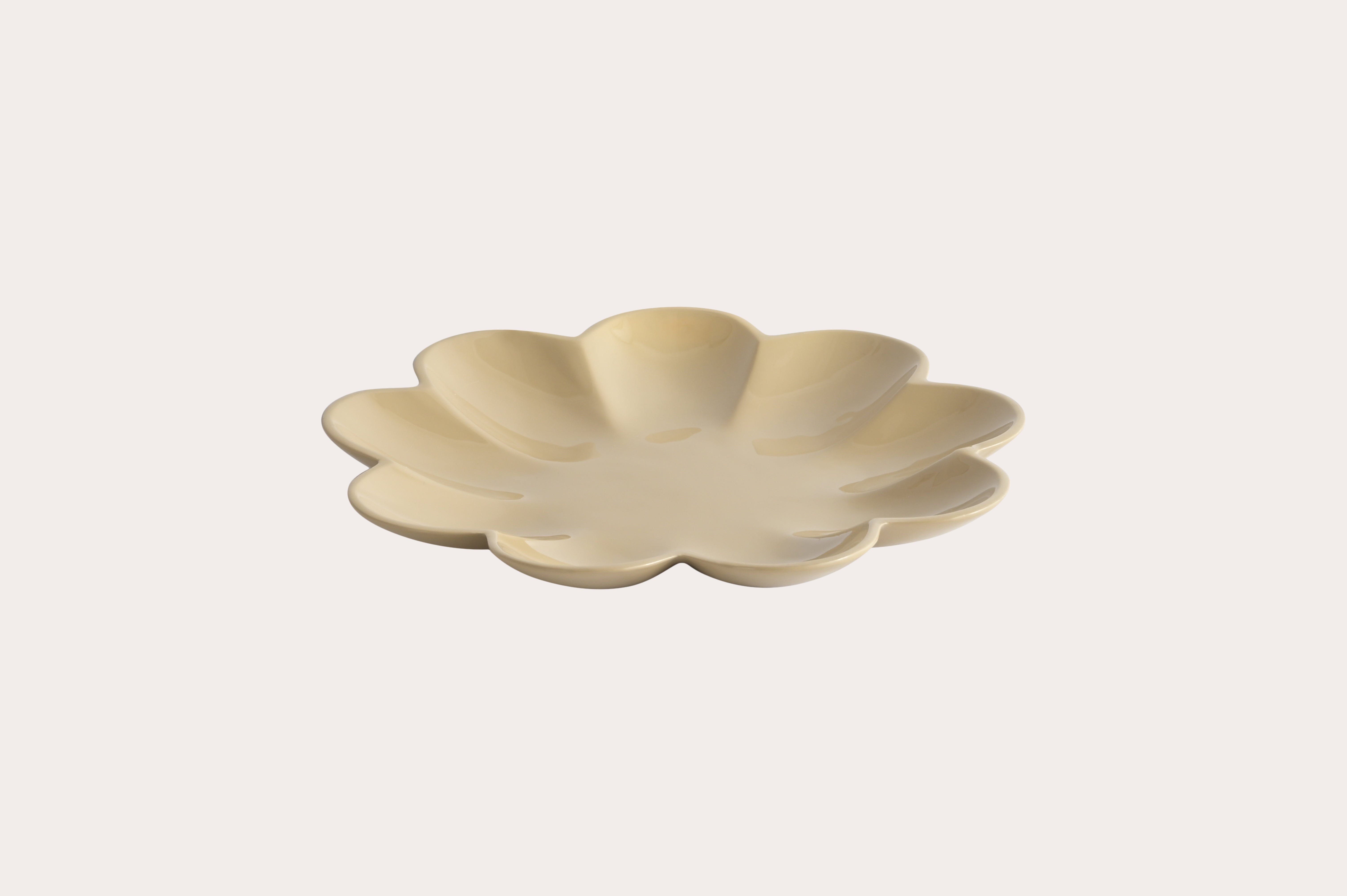 Decorative Petal Tray | Beige | Aluminum