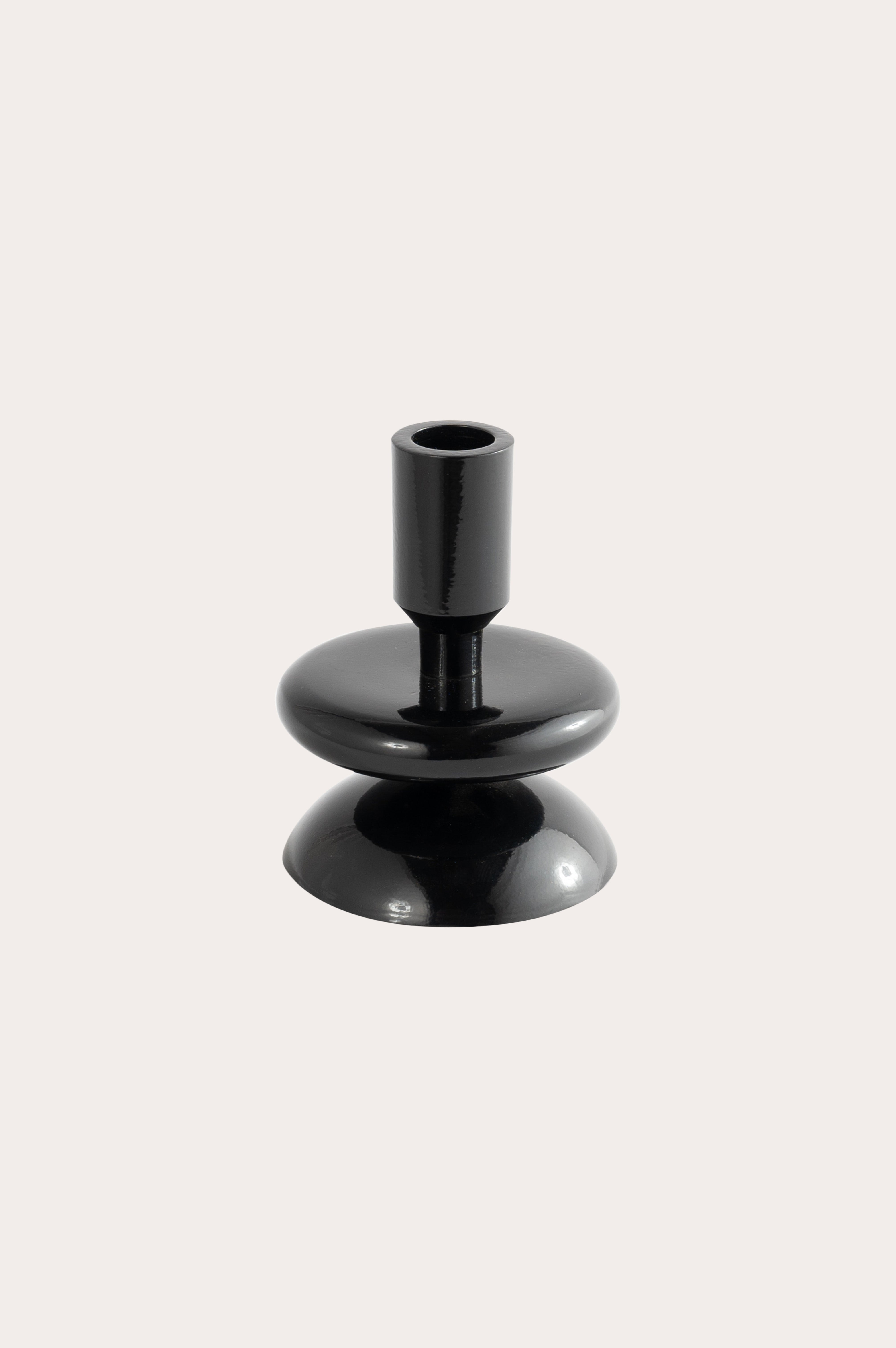 Black Aluminum Candle Holder for Home Décor, 5 Inch
