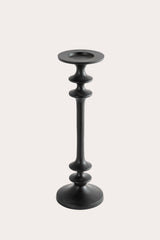 Classic Tall Black Aluminum Candle Holder for Table Decor, 14 Inches