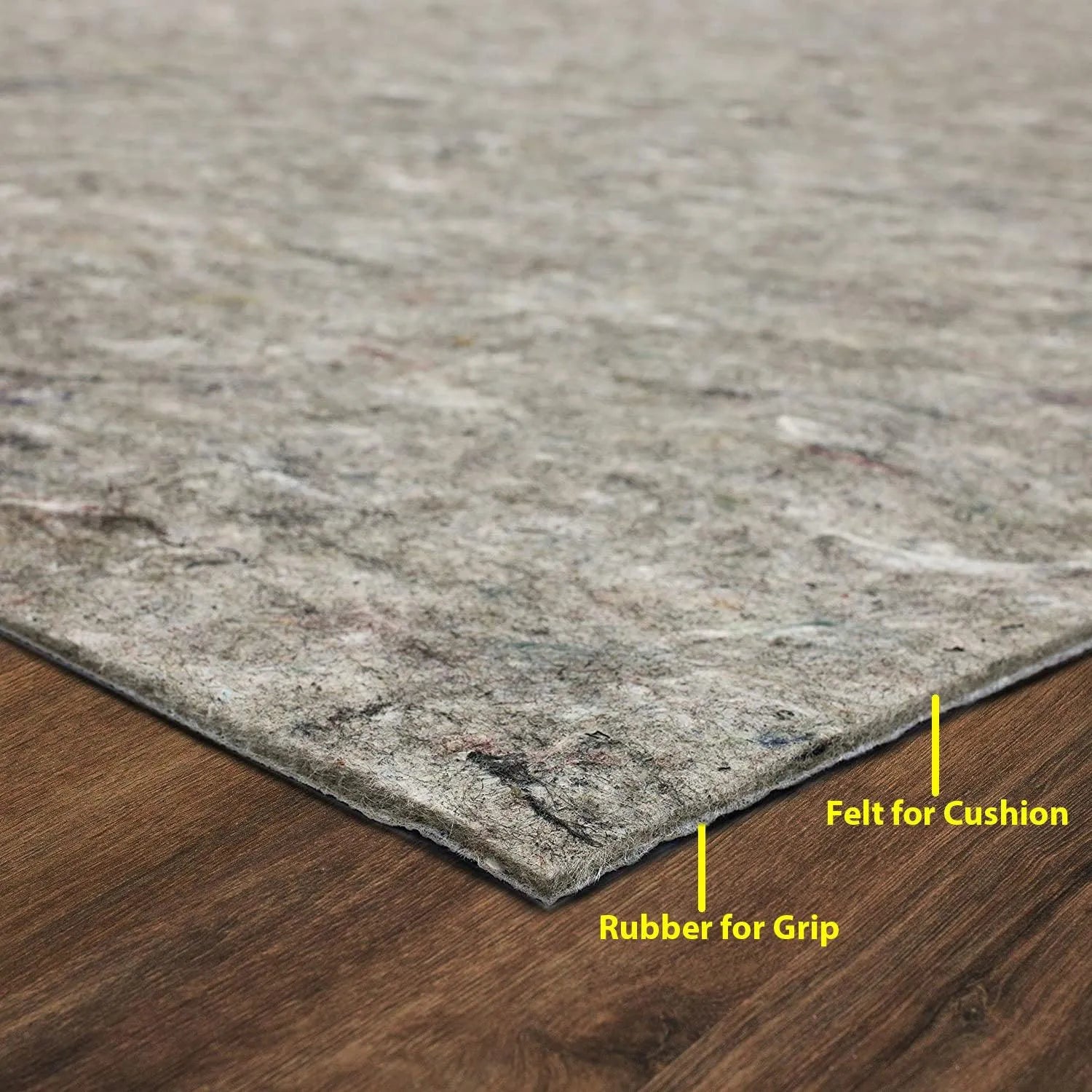 Multi Sizes LoomBloom Dual Surface Felt & Rubber Non-Slip Backing Rug Pad Made in USA