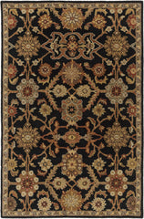 Salix Hand Tufted Black Wool Rug