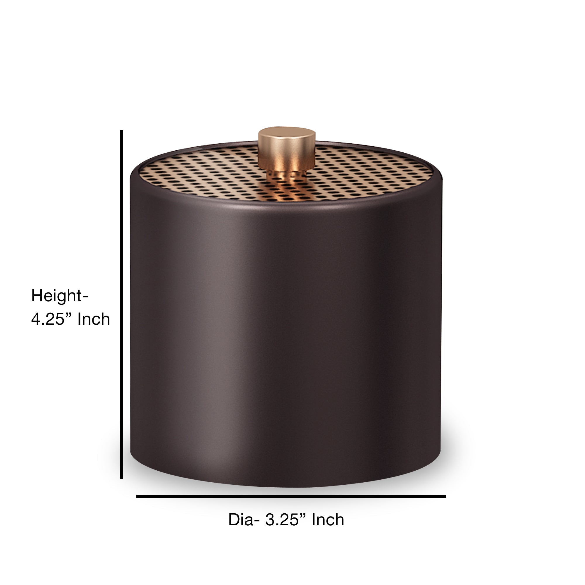 Selma Stainless Steel Vanity Jar  | Stylish Storage for Cotton Swabs,Sponges & Bath Salts  | Decorative Canister for Bathroom,Bedroom | Copper & Orb