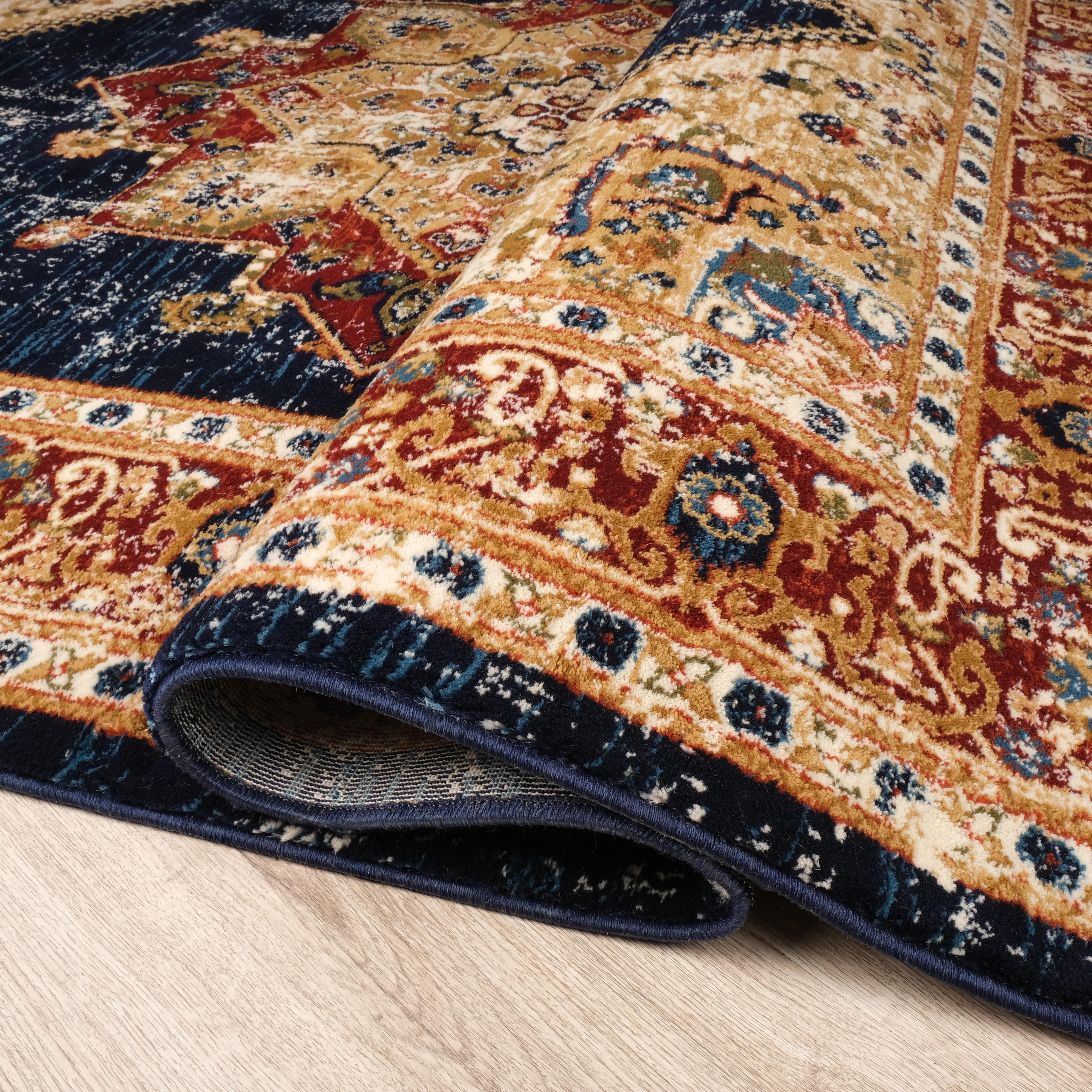 Tashkent 6080A Area Rug Navy/Navy
