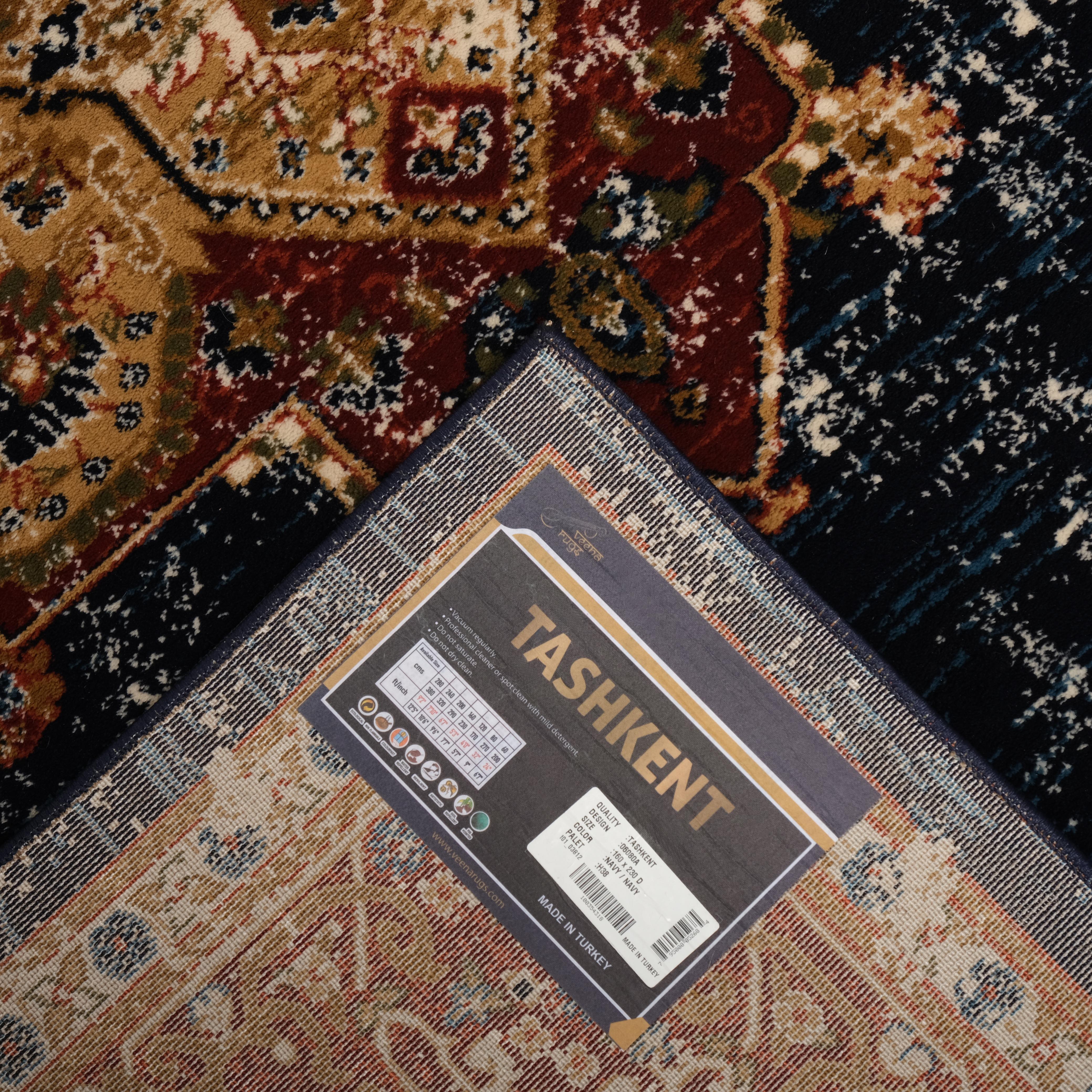 Tashkent 6080A Area Rug Navy/Navy
