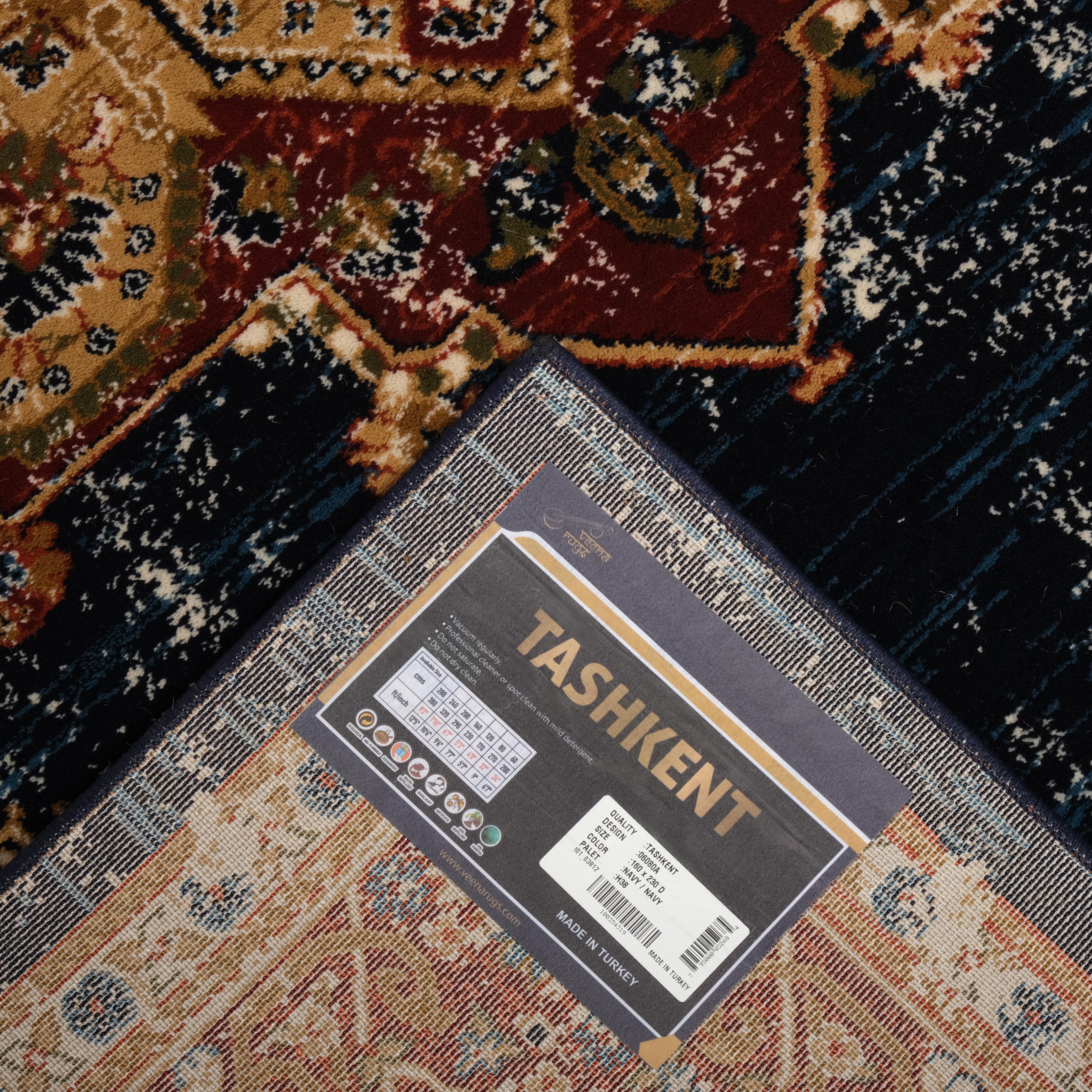 Tashkent 6080A Area Rug Navy/Navy