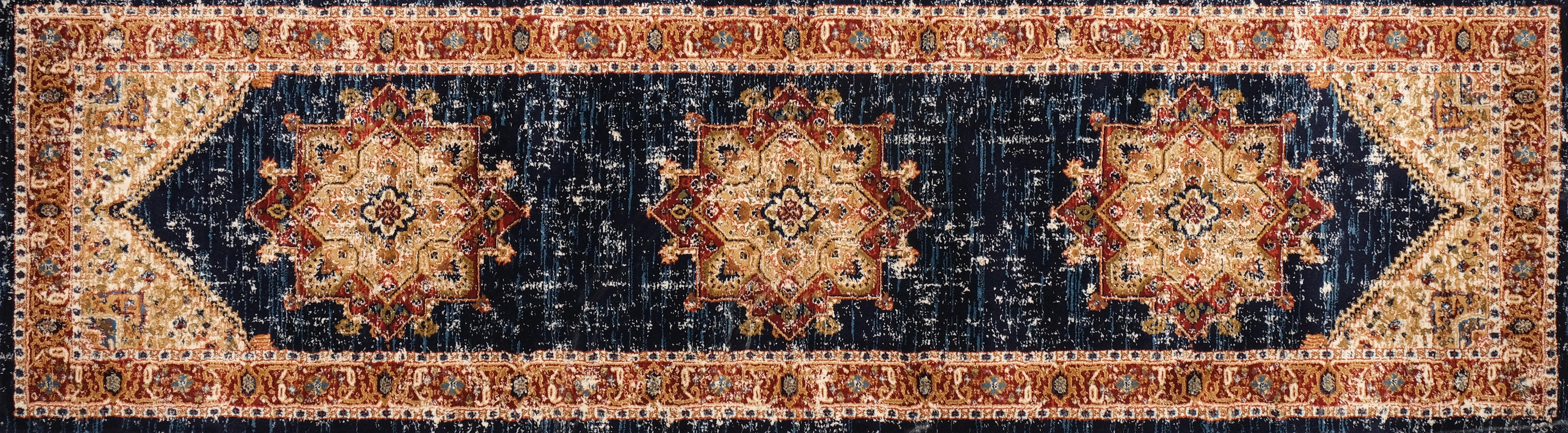 Tashkent 6080A Area Rug Navy/Navy