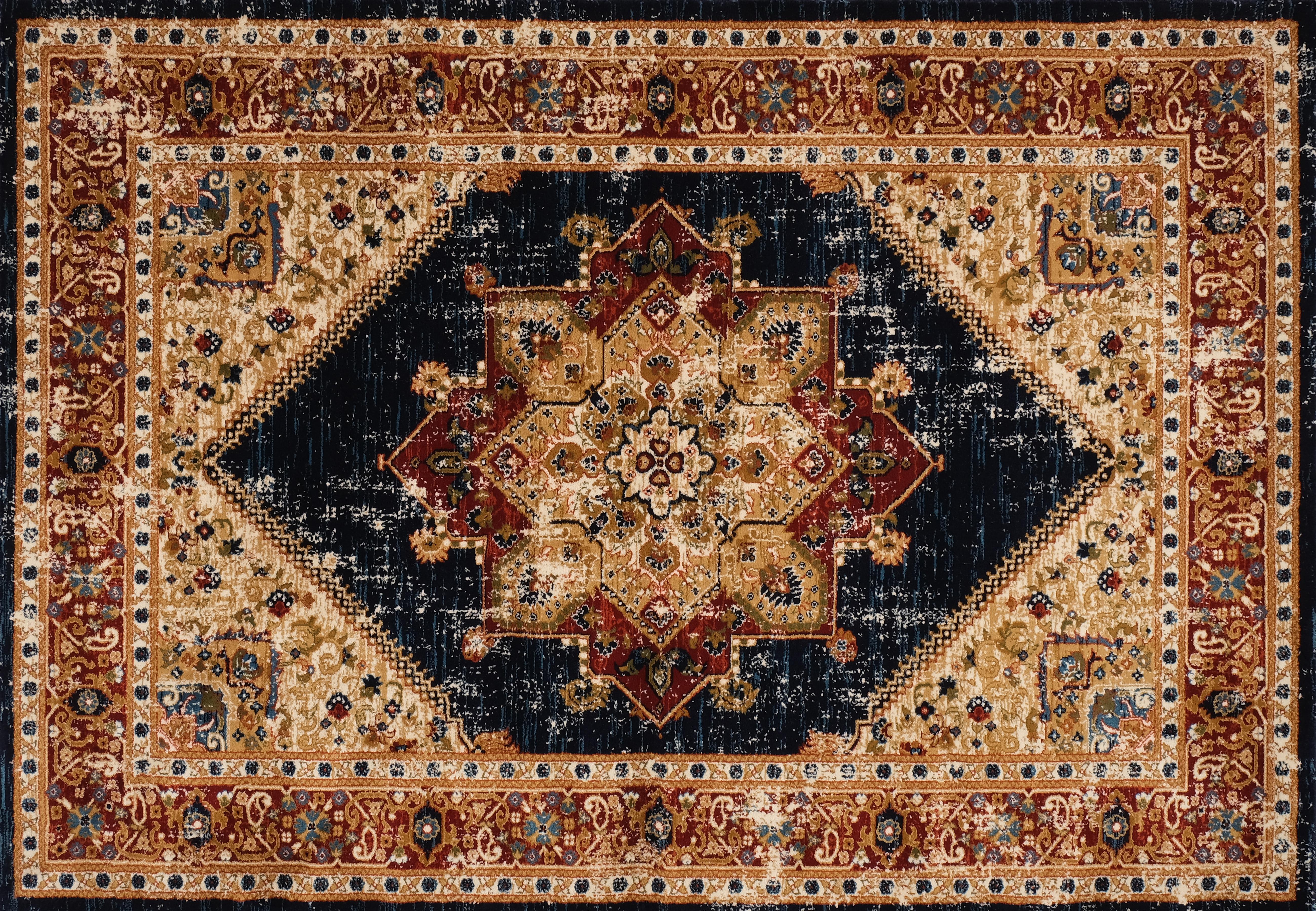 Tashkent 6080A Area Rug Navy/Navy