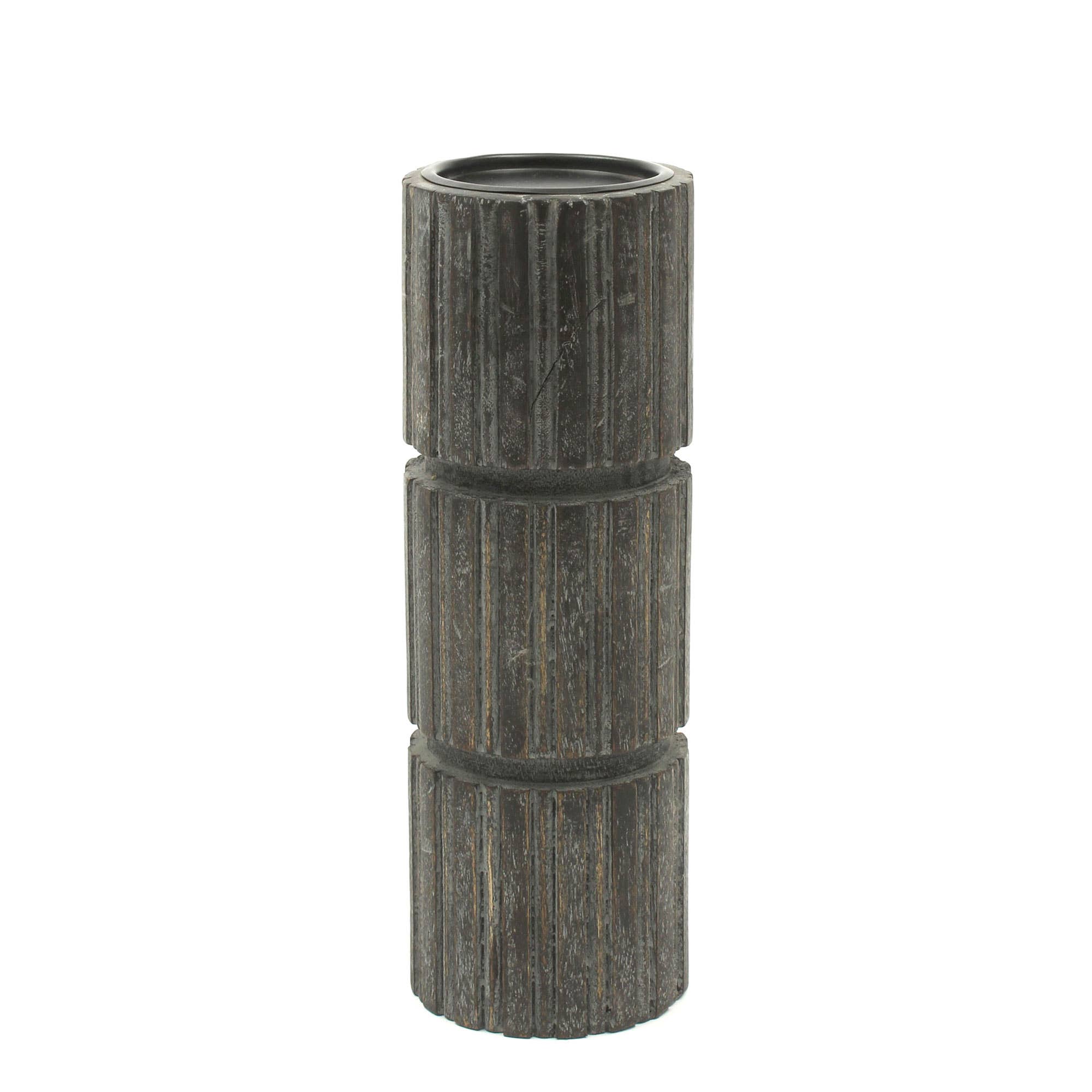 Decorative Candle Holder | Wooden Centerpiece | Elegant Home Accent Piece