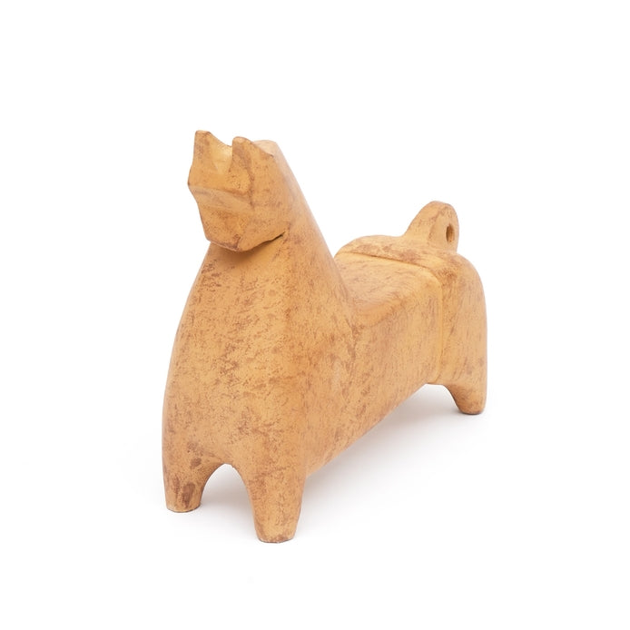 Wooden Horse Decor | Handcrafted Mango Wood Orange Sculpture (2 Sizes)