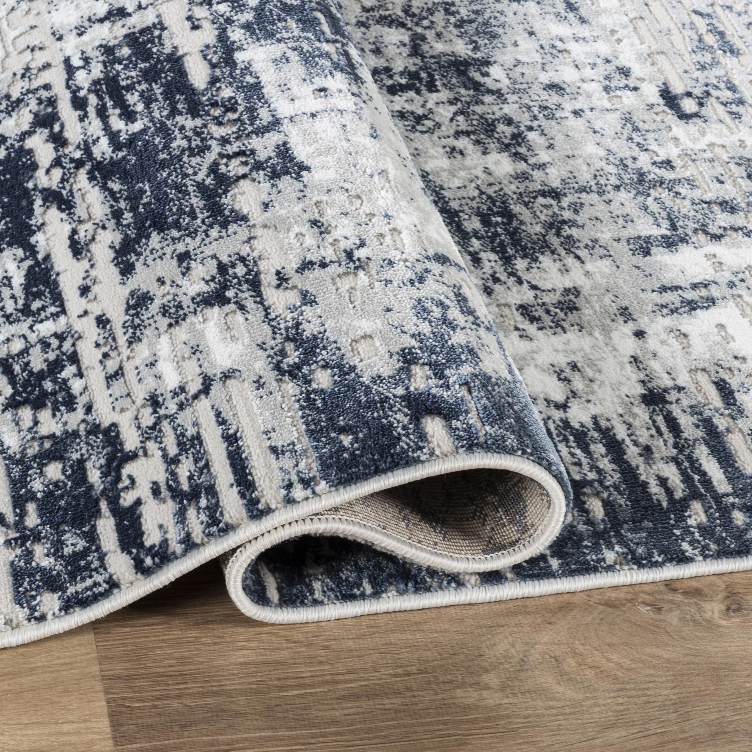 Troy Area Rug NO913 GREY NAVY