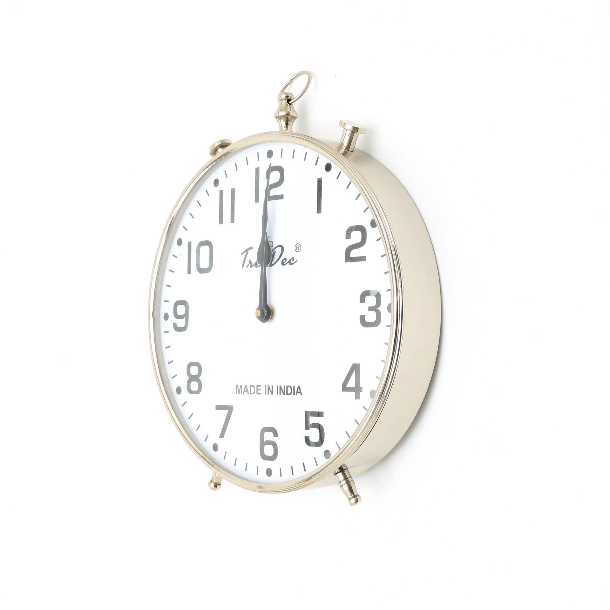 Decorative & Classic Aluminum Silver Table Clock - Desk clock