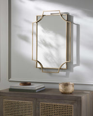 Golasecca Brass Frame Gold Mirror