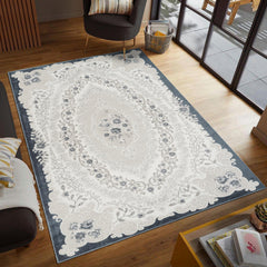 Troy Area Rug 17456 GREY NAVY