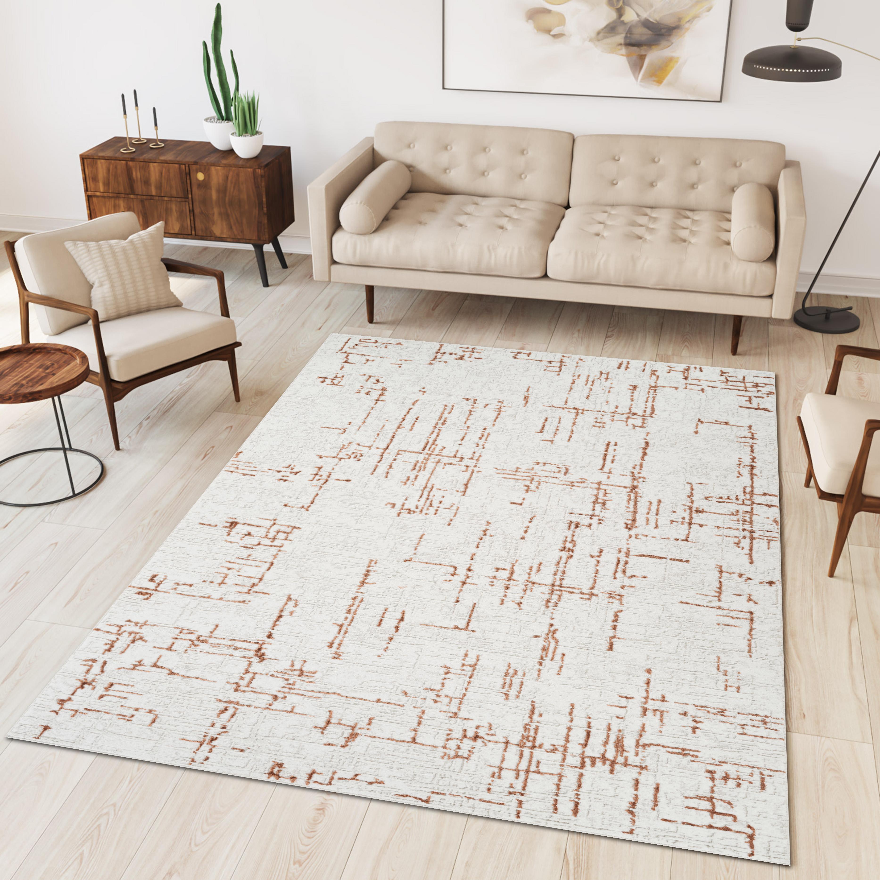 Troy Area Rug NO256 BEIGE ROSE