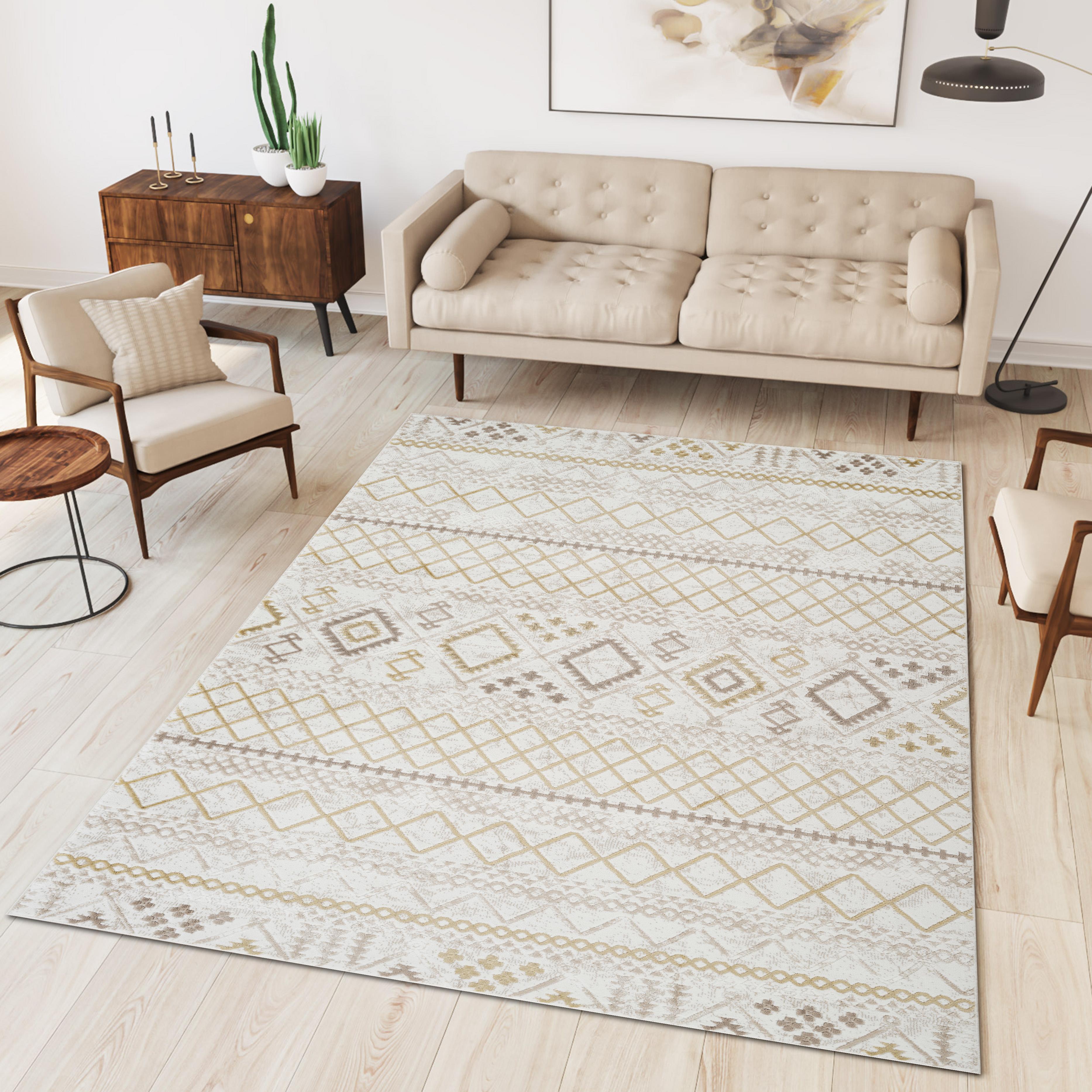 Troy Area Rug 37557 BEIGE GOLD