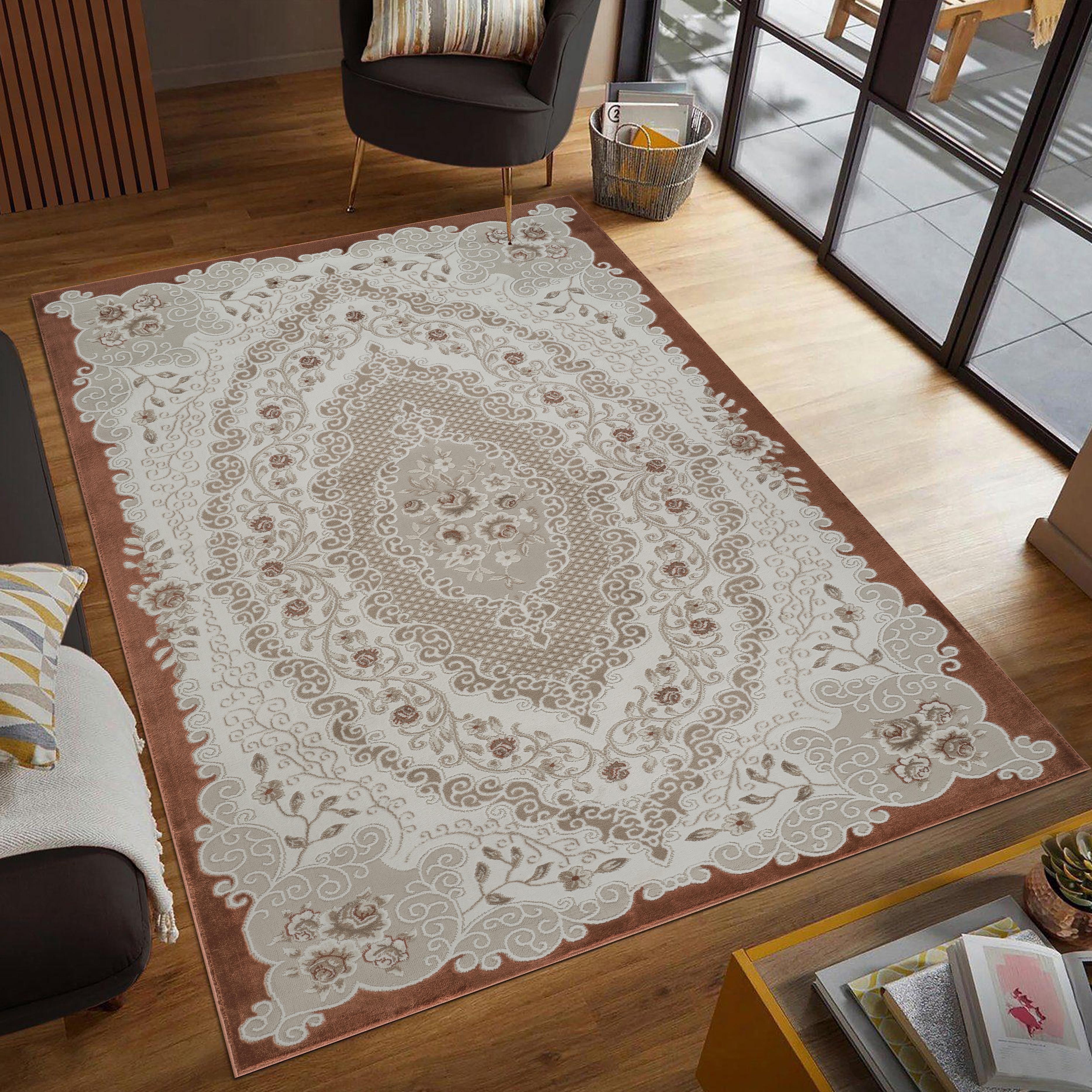 Troy Area Rug 17456 BEIGE ROSE