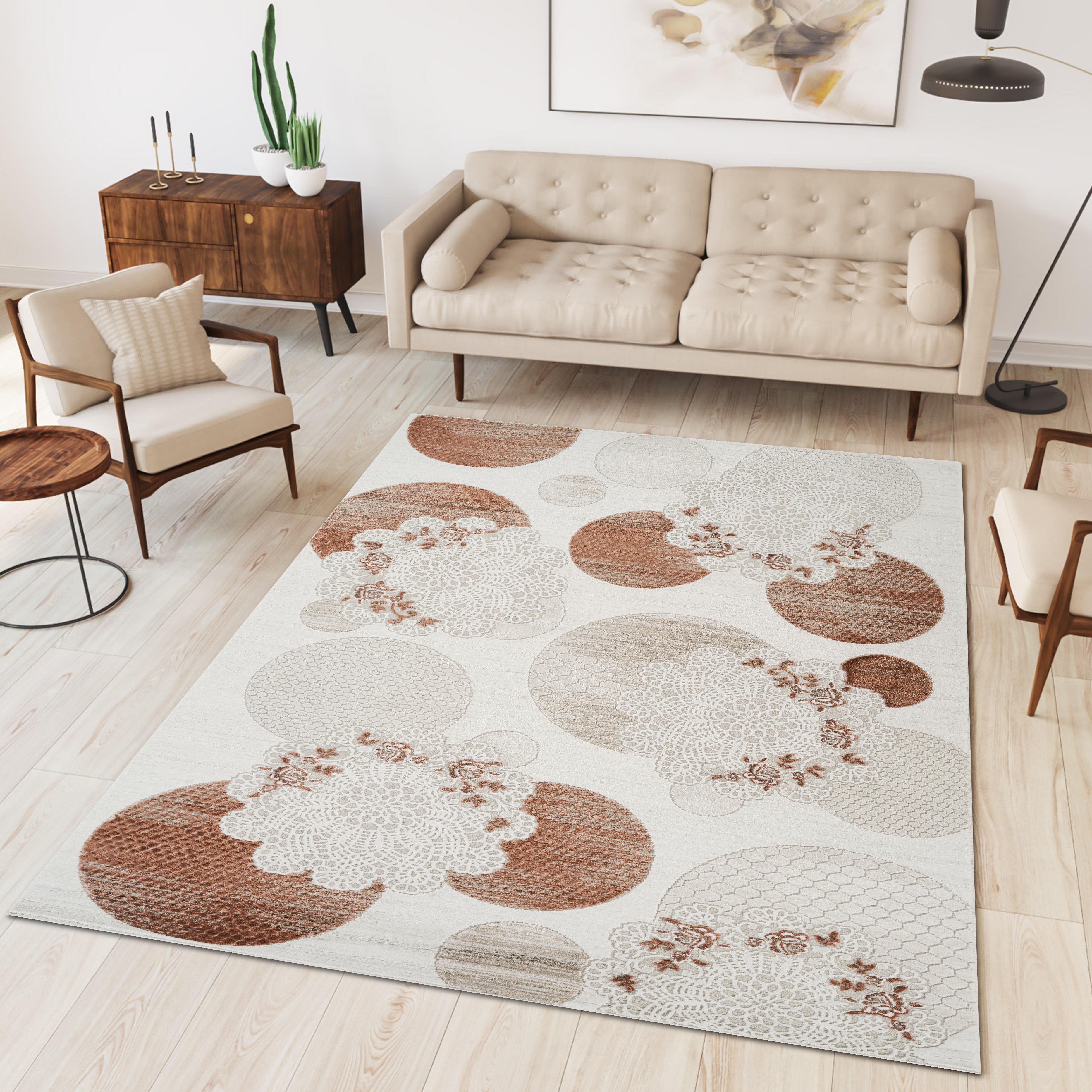 Troy Area Rug 18029 BEIGE ROSE