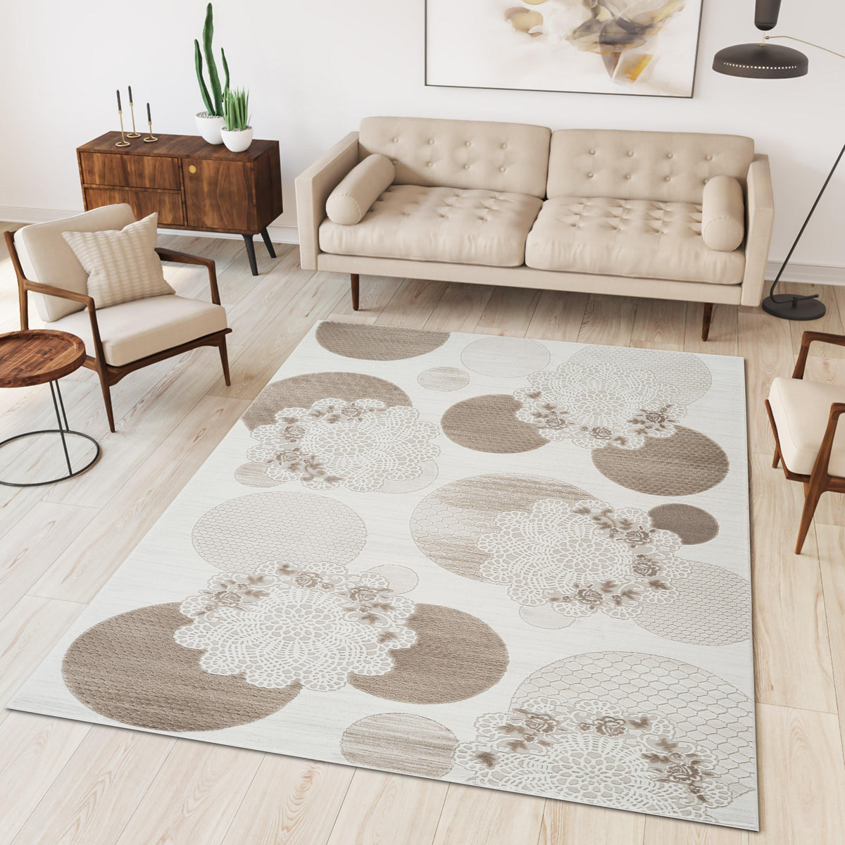 Troy Area Rug 18029 BEIGE BROWN
